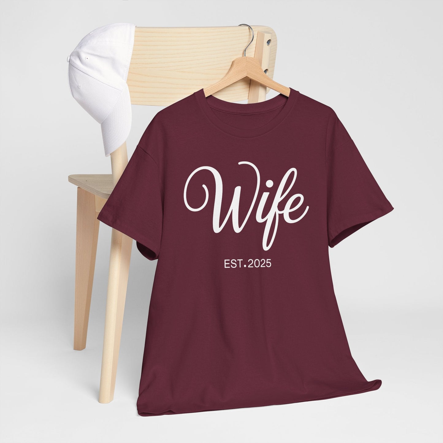 Wife Est 2025 Just Married Honeymoon Wedding Couples T-Shirt