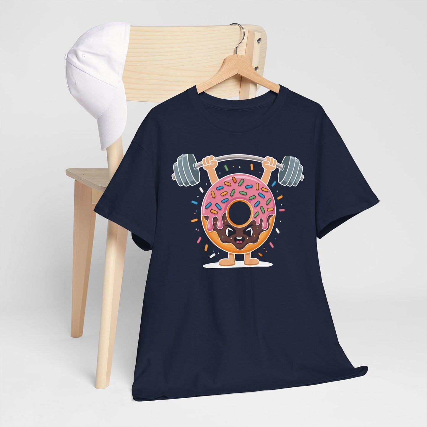 Funny Weightlifing Fitness Workout Gym Donut Lover T-Shirt
