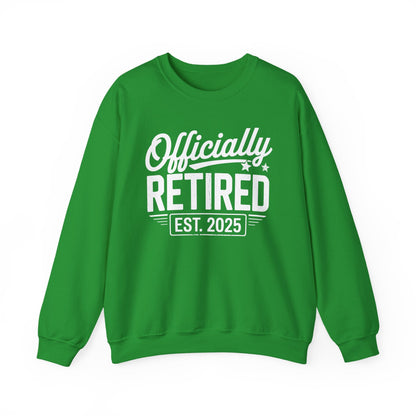 Funny Retirement 2025 Officially Retired Vintage Humor Sweatshirt