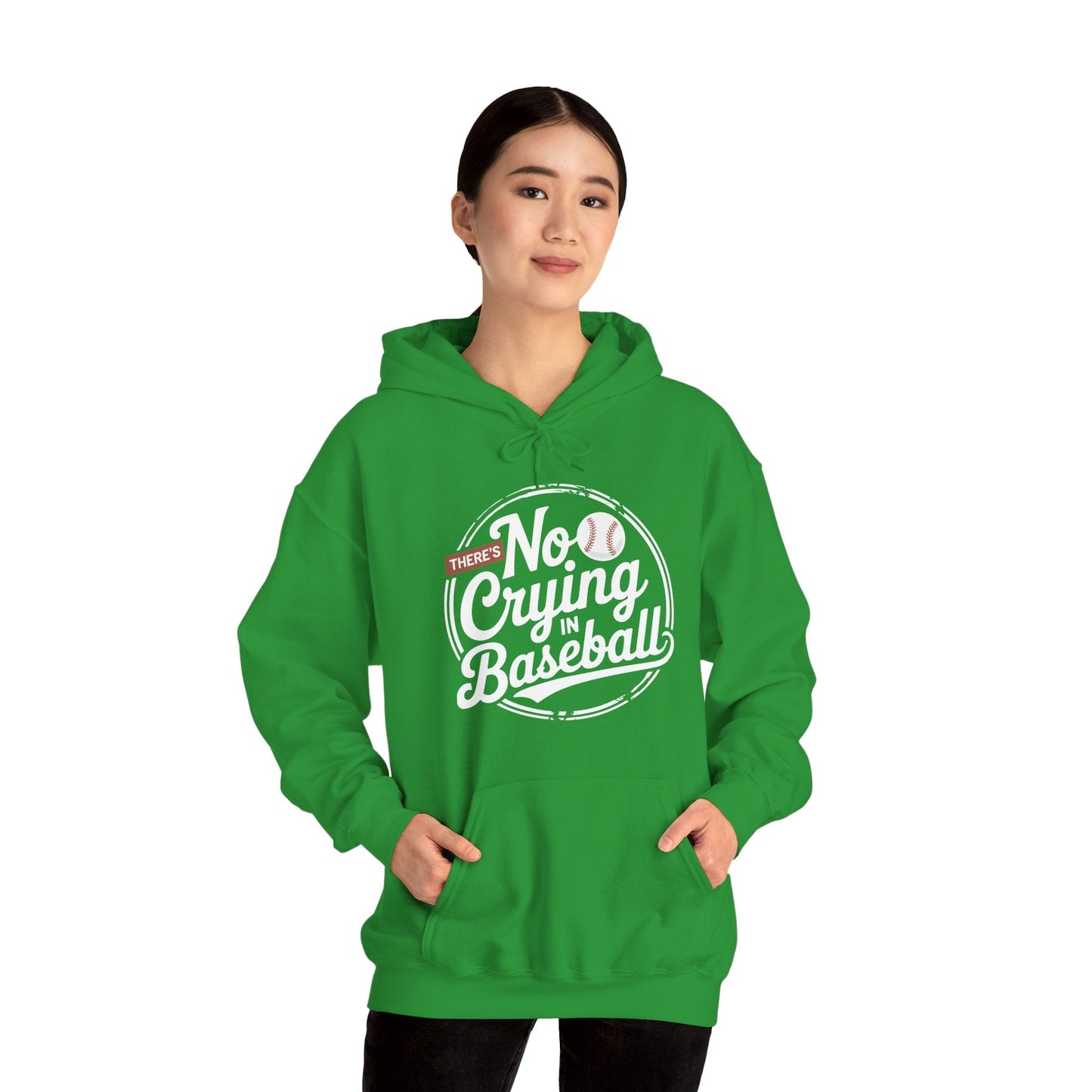 There Is No Crying In Baseball Funny Game Day Baseball Hoodie