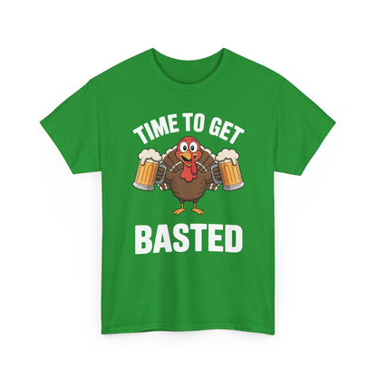Time To Get Basted Funny Beer Thanksgiving Turkey Gift T-Shirt
