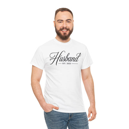 Couples Gifts For Husband And Wife Matching Husband Est 2025 Just Married Honeymoon Wedding T-Shirt