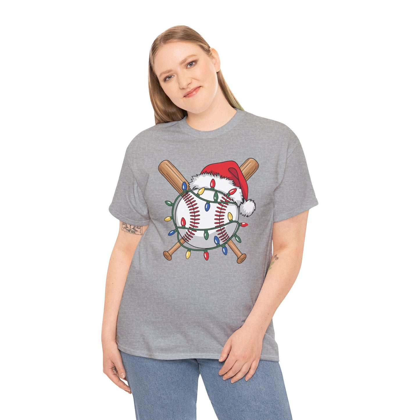 Santa Sports Design For Men Boys Christmas Baseball Player T-Shirt