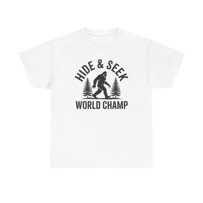 Bigfoot Hide And Seek World Champion Sasquatch Retro Vintage T-Shirt
