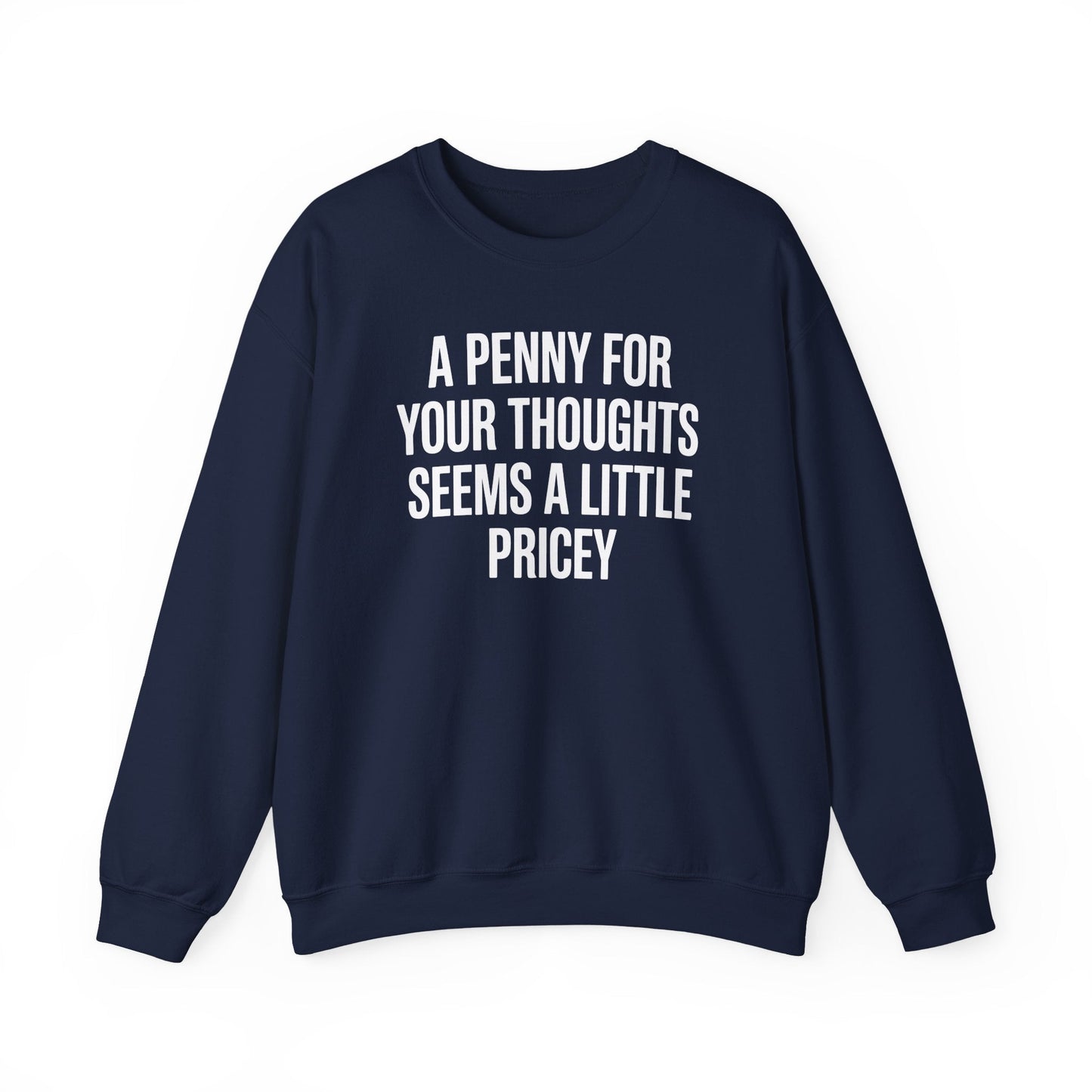 Funny Penny For Your Thoughts Sarcastic Joke Sweatshirt