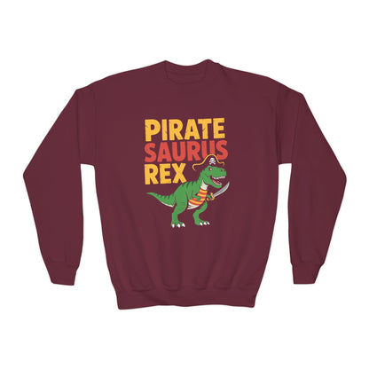 Pirate Saurus T-Rex Dinosaur Funny Halloween Costume Boys Sweatshirt