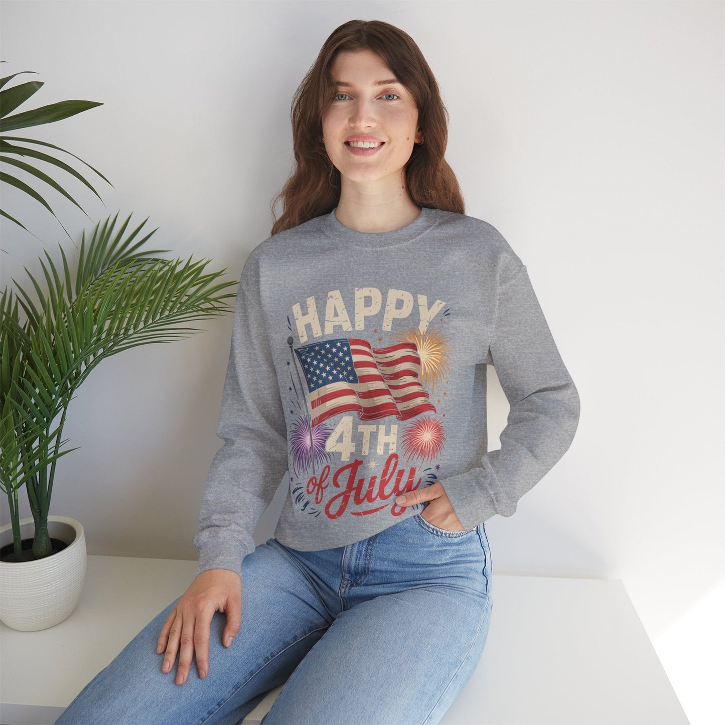 Happy 4th Of July Patriotic American US Flag 4th Of July Sweatshirt