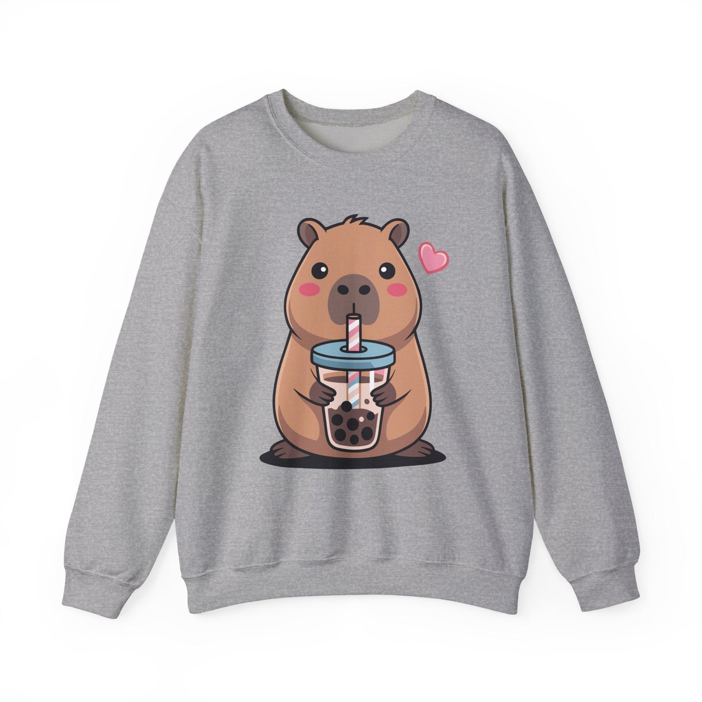 Cute Capybara Kawaii Anime Drinking Bubble Tea Lover Girls Sweatshirt