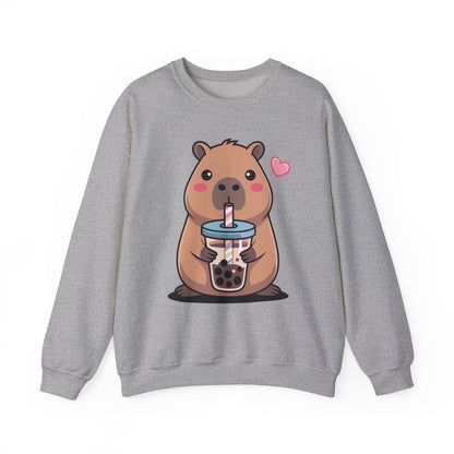 Cute Capybara Kawaii Anime Drinking Bubble Tea Lover Girls Sweatshirt