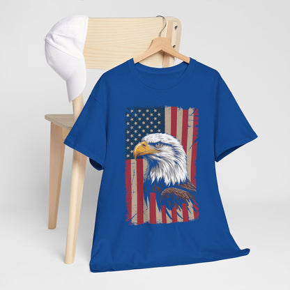 American Flag Bald Eagle Patriotic Red White Blue T-Shirt