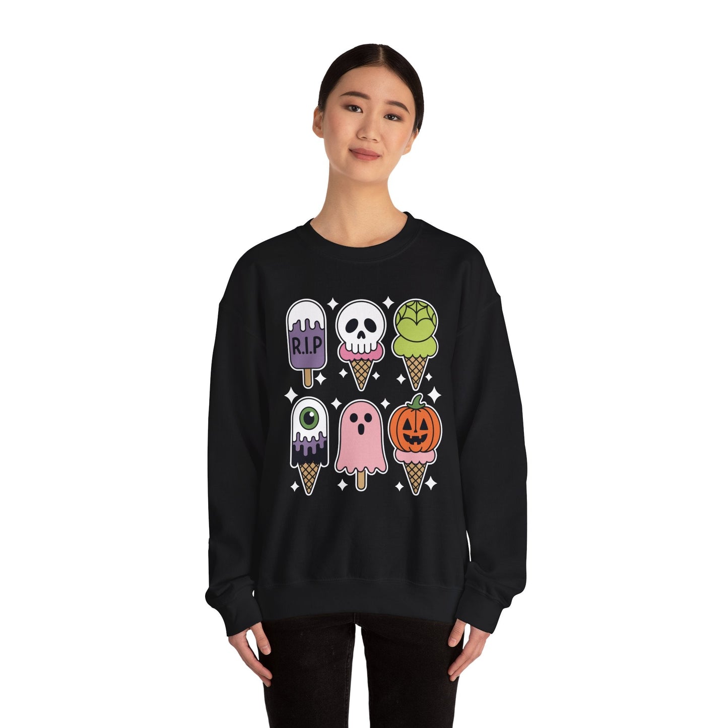 Horror Movie Summer Popsicle Halloween Ice Cream Summer-ween Sweatshirt for Men Women
