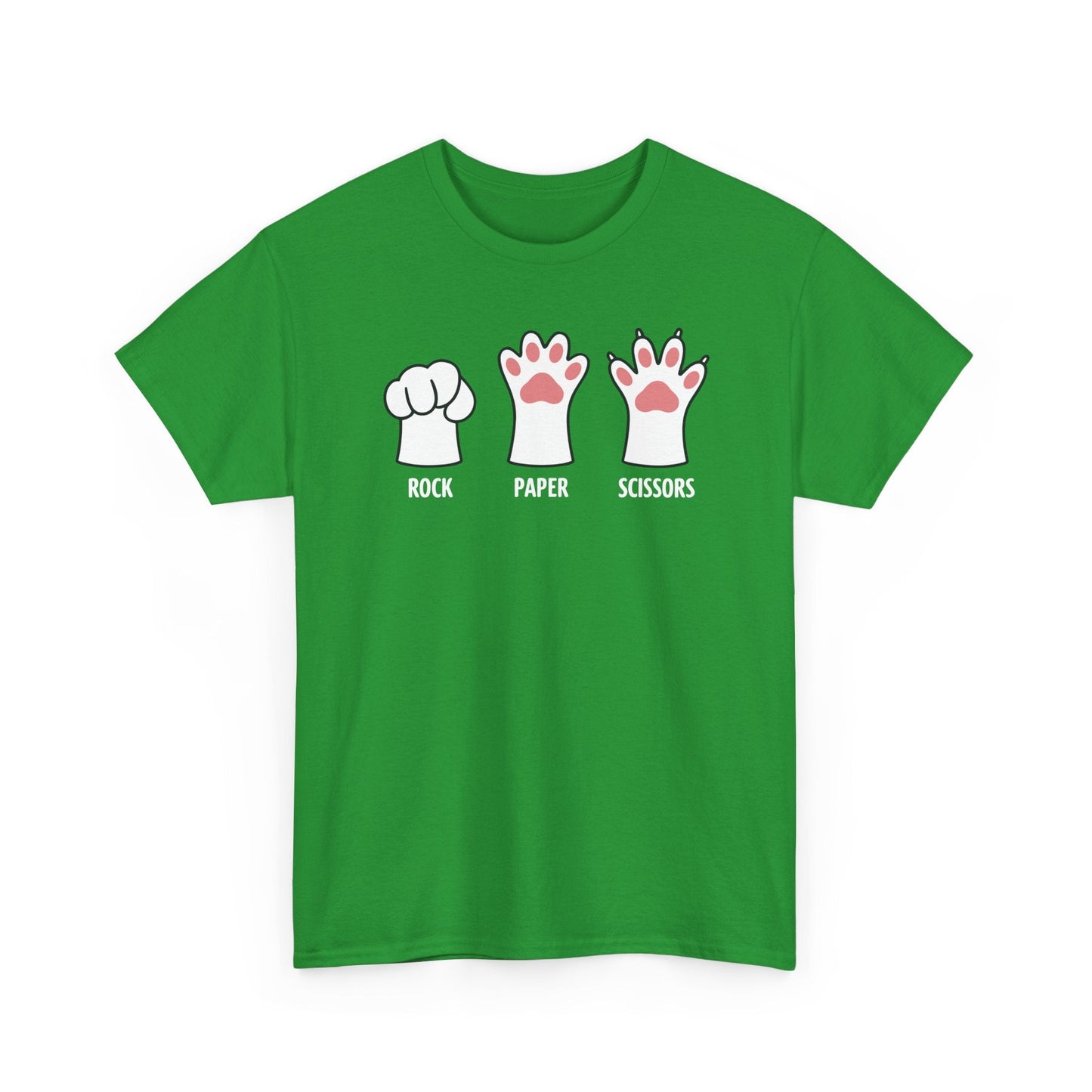 Funny  Introvert Cat Animal Rescue Rock Paper Scissors Cute Paw Cat T-Shirt