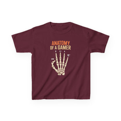 Funny Anatomy Of A Gamer Skeleton Hand Boys Kids Teens T-Shirt