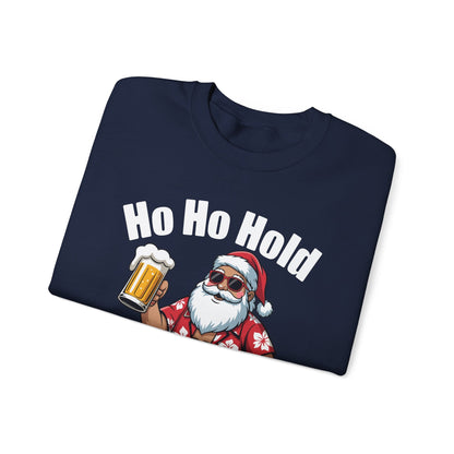 Funny Santa With Sunglasses And Beer Christmas in July Sweatshirt