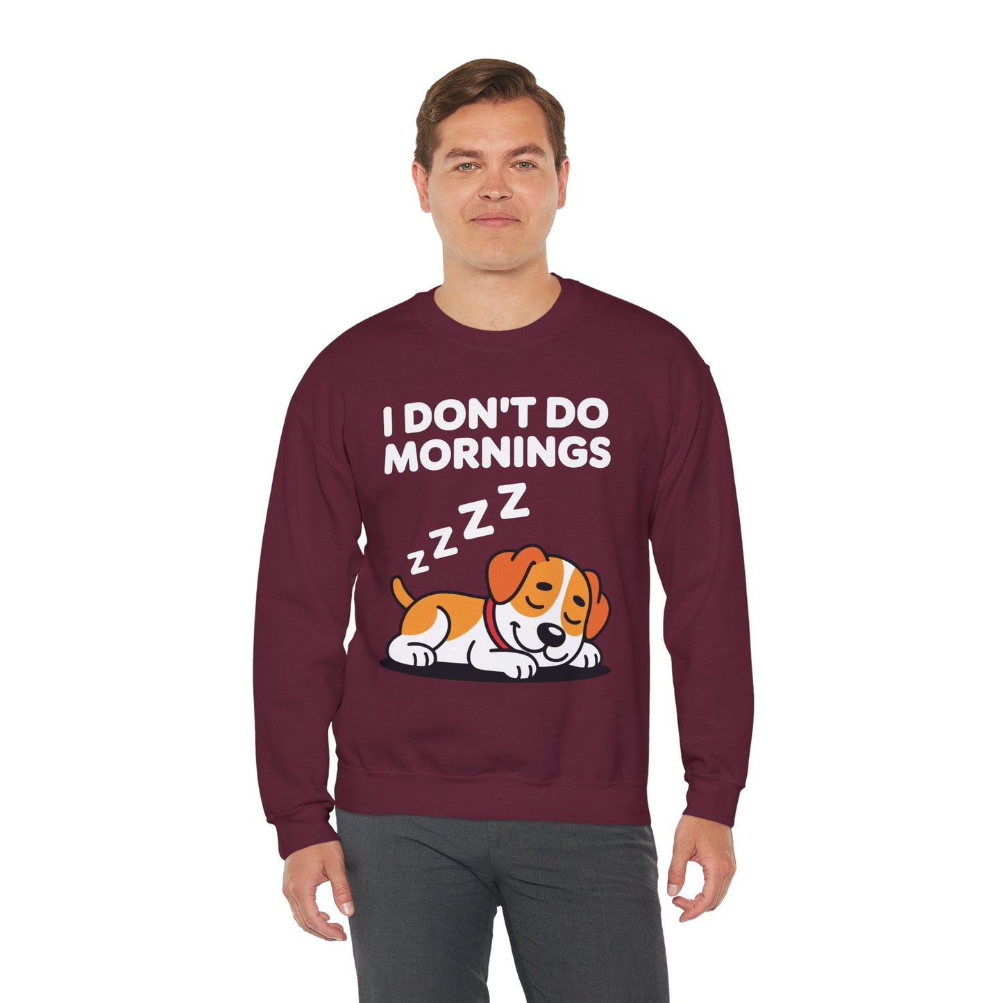 I Don't Do Mornings Funny Dog Sleeping Sweatshirt