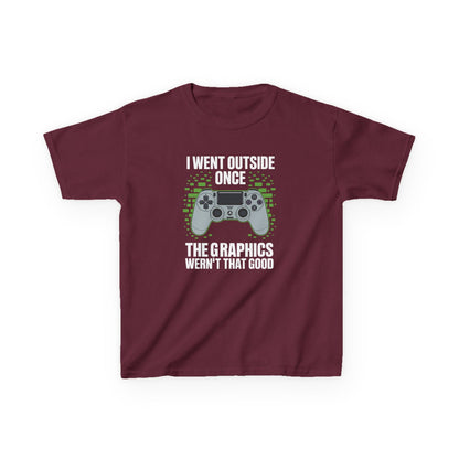 I Went Outside Once The Graphics Weren't That Good Gamer Boy T-Shirt