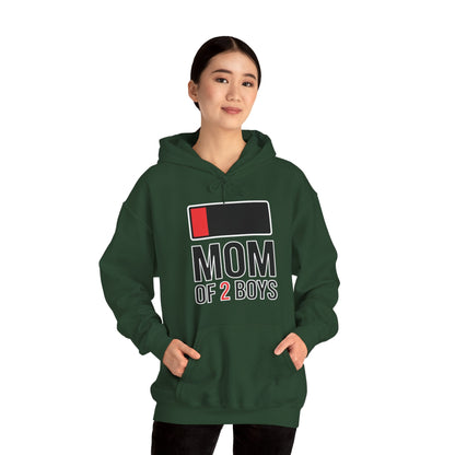 Mom of 2 Boys Gift from Son Mothers Day Birthday Women Hoodie