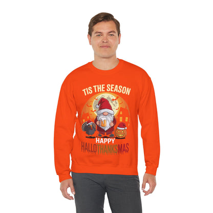 Happy Hallothanksmas Halloween Thanksgiving Merry Christmas Sweatshirt
