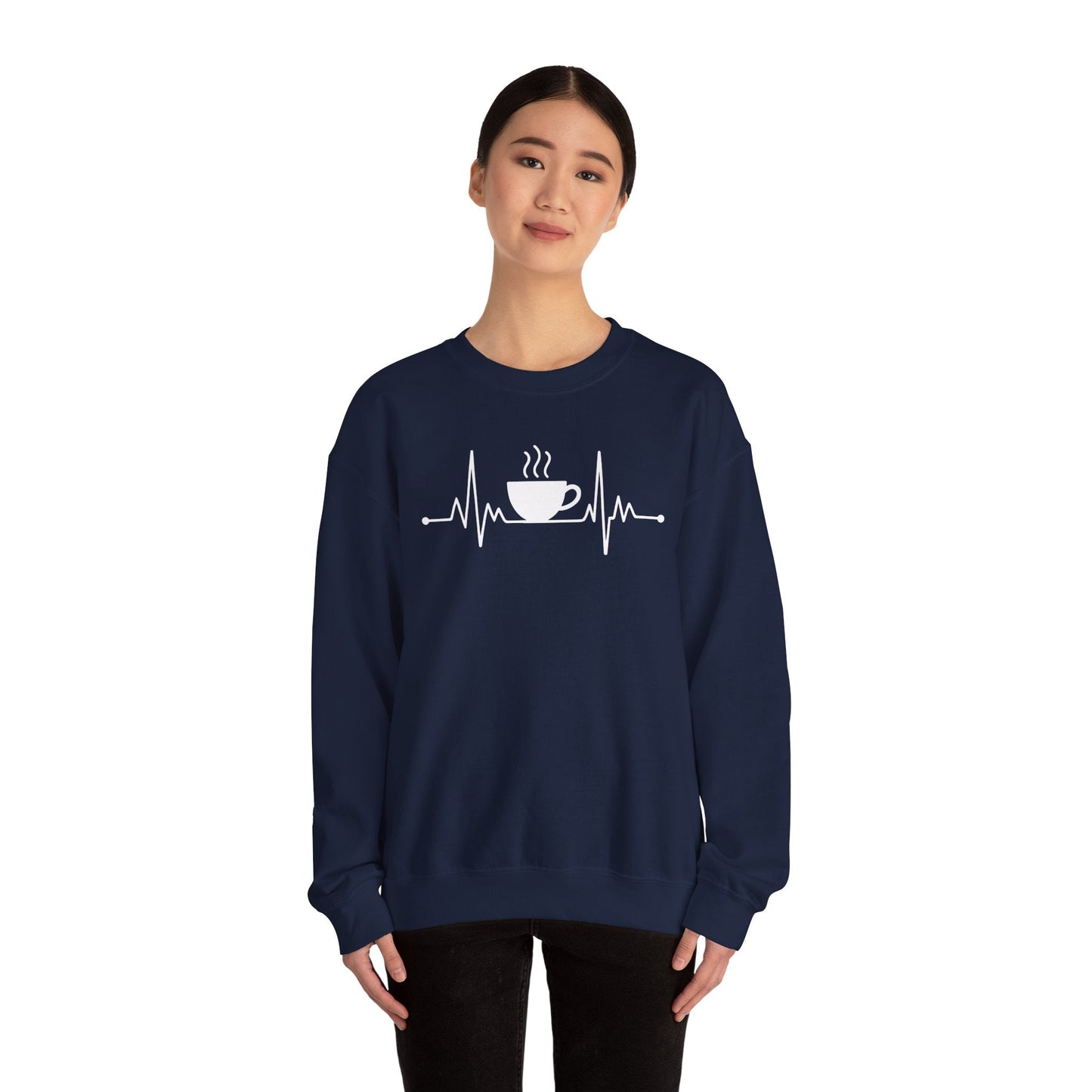 Coffee Heartbeat Drinking Coffee Sweatshirt