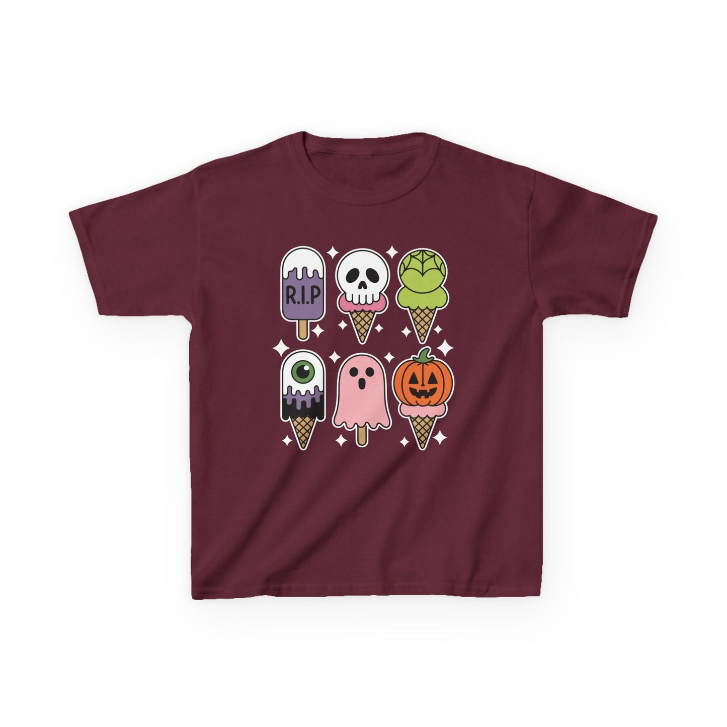 Horror Movie Summer Popsicle Halloween Ice Cream Summer-ween T-Shirt For Kids