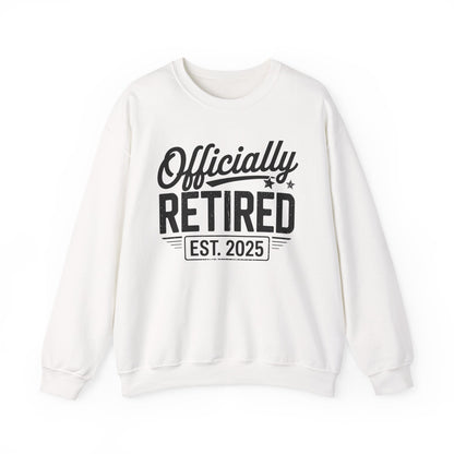Funny Retirement 2025 Officially Retired Vintage Humor Sweatshirt