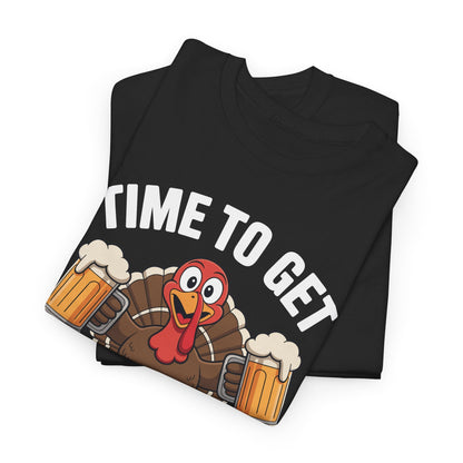 Time To Get Basted Funny Beer Thanksgiving Turkey Gift T-Shirt