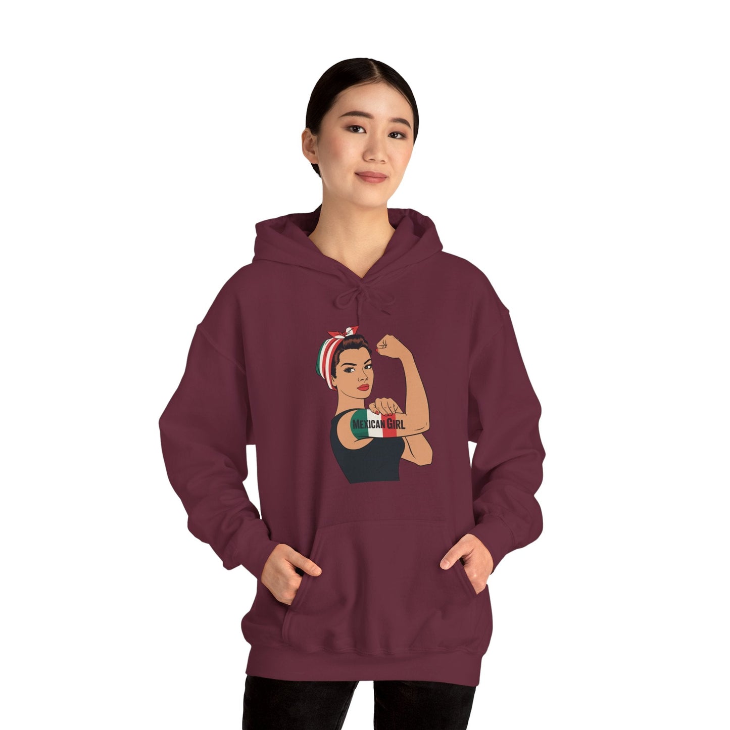 Mexican Girl Mujer Rosie Riveter Cinco De Mayo Fiesta Women Hoodie