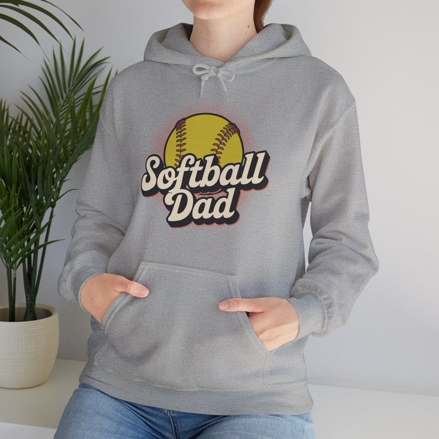 Funny Fathers Day Softball Dad Gift From Daughter Son Wife Hoodie