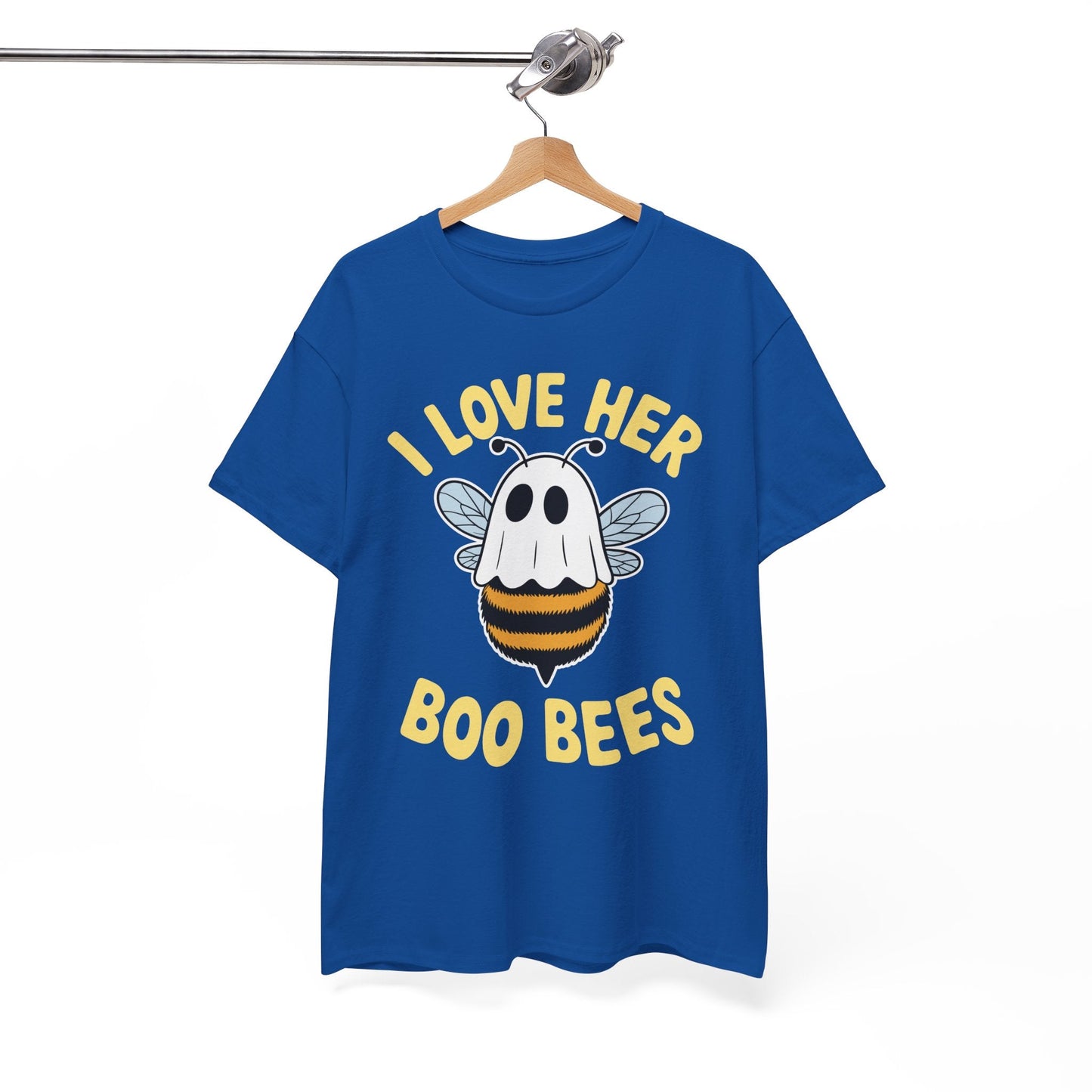 I Love Her Boo Bees Couples Halloween Adult Costume His Men T-Shirt