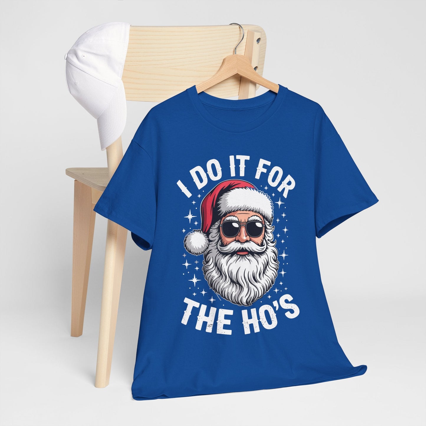 I Do It For The Ho's Funny Inappropriate Christmas Santa T-Shirt
