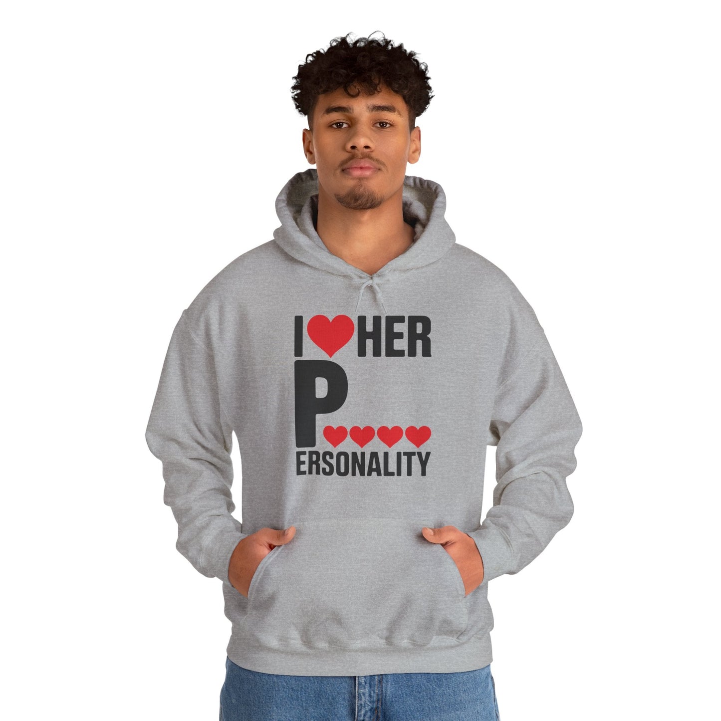 Funny Valentine's Day Couple Matching I Love Her Personality Hoodie