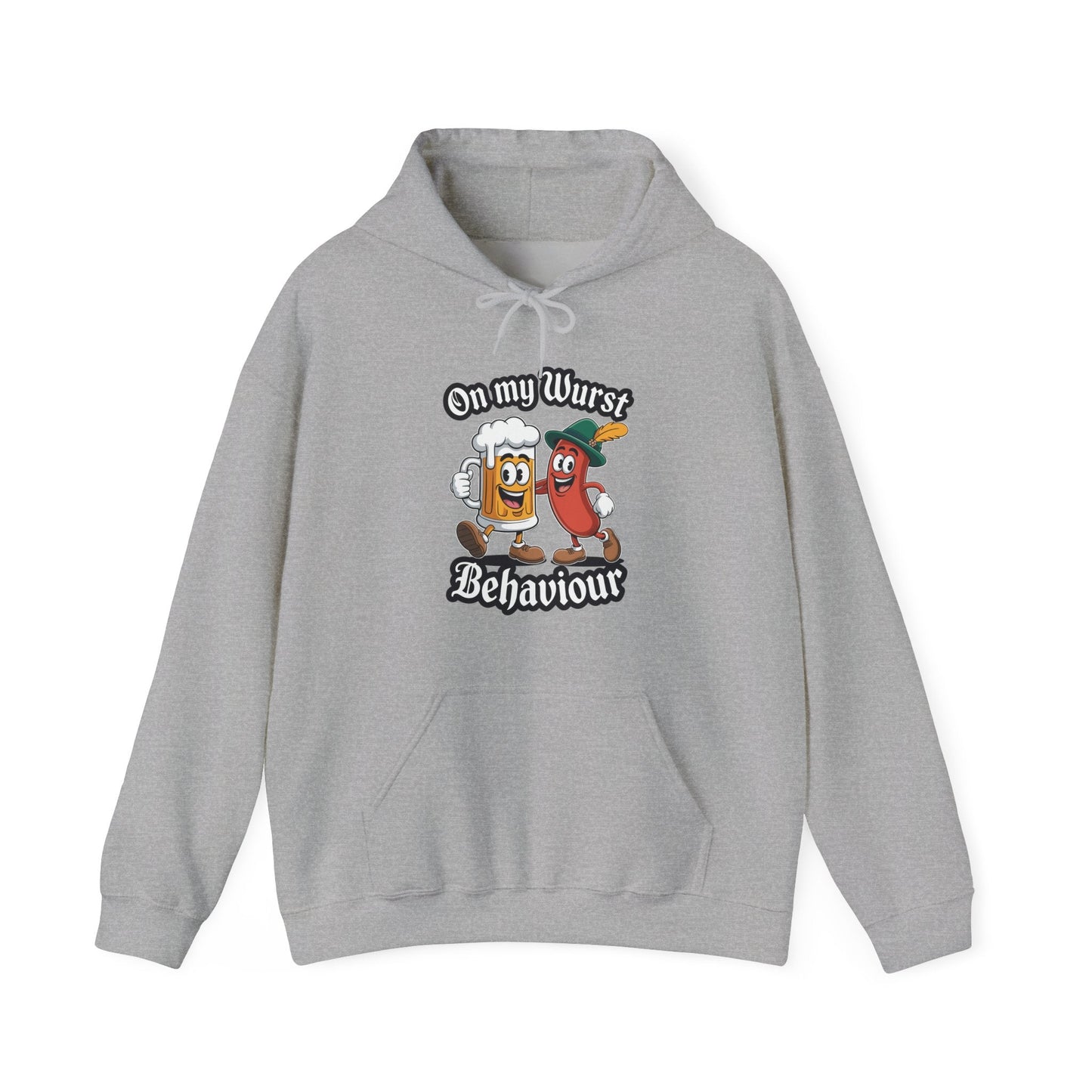 Oktoberfest On My Wurst Behaviour German Beer Sausage Adults Hoodie