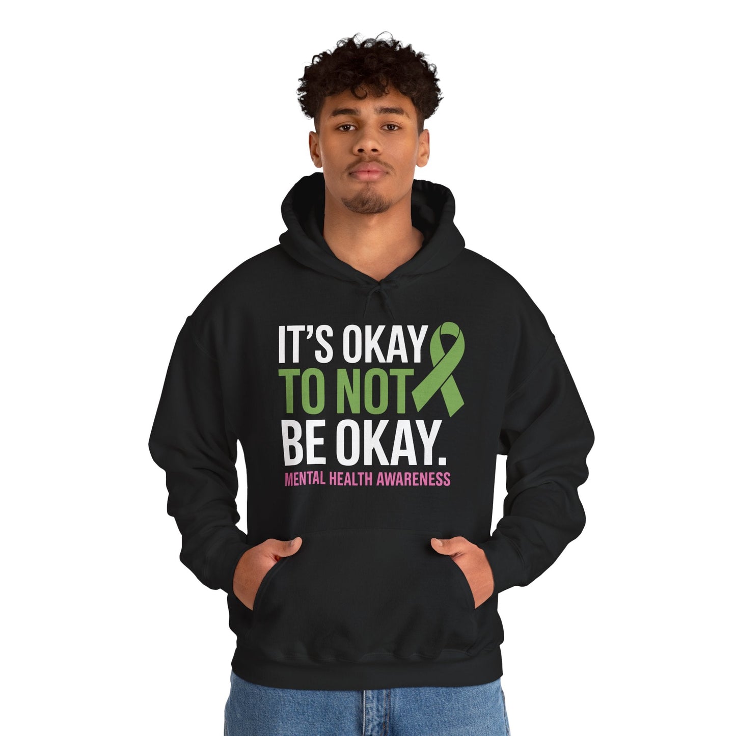 Its Okay To Not Be Okay Mental Health Awareness Ribbon Hoodie