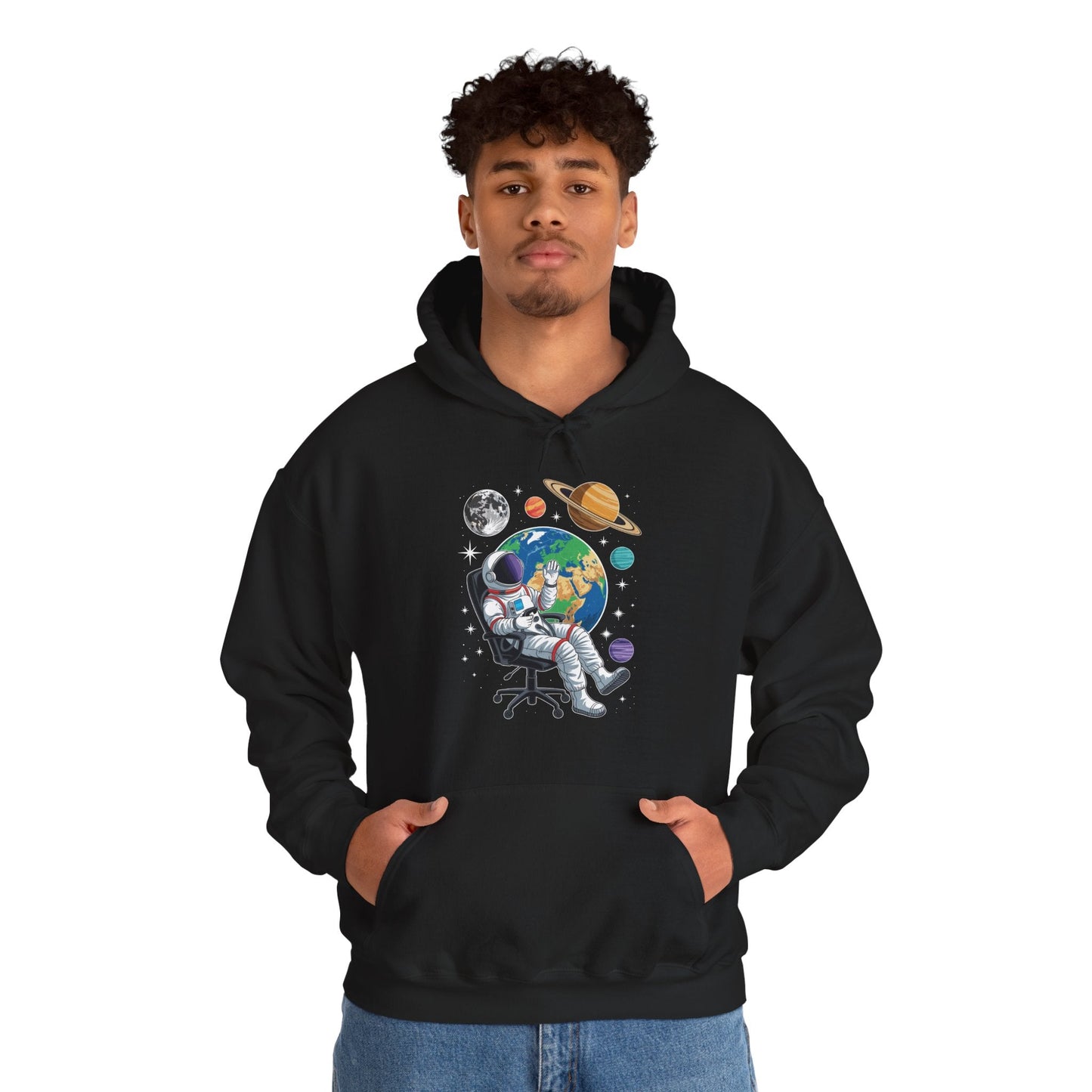 Astronaut Gamer Space Gaming System Planets Hoodie