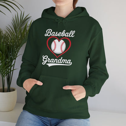 Hoodie Baseball Grandma Heart Design Mother's Day Gift