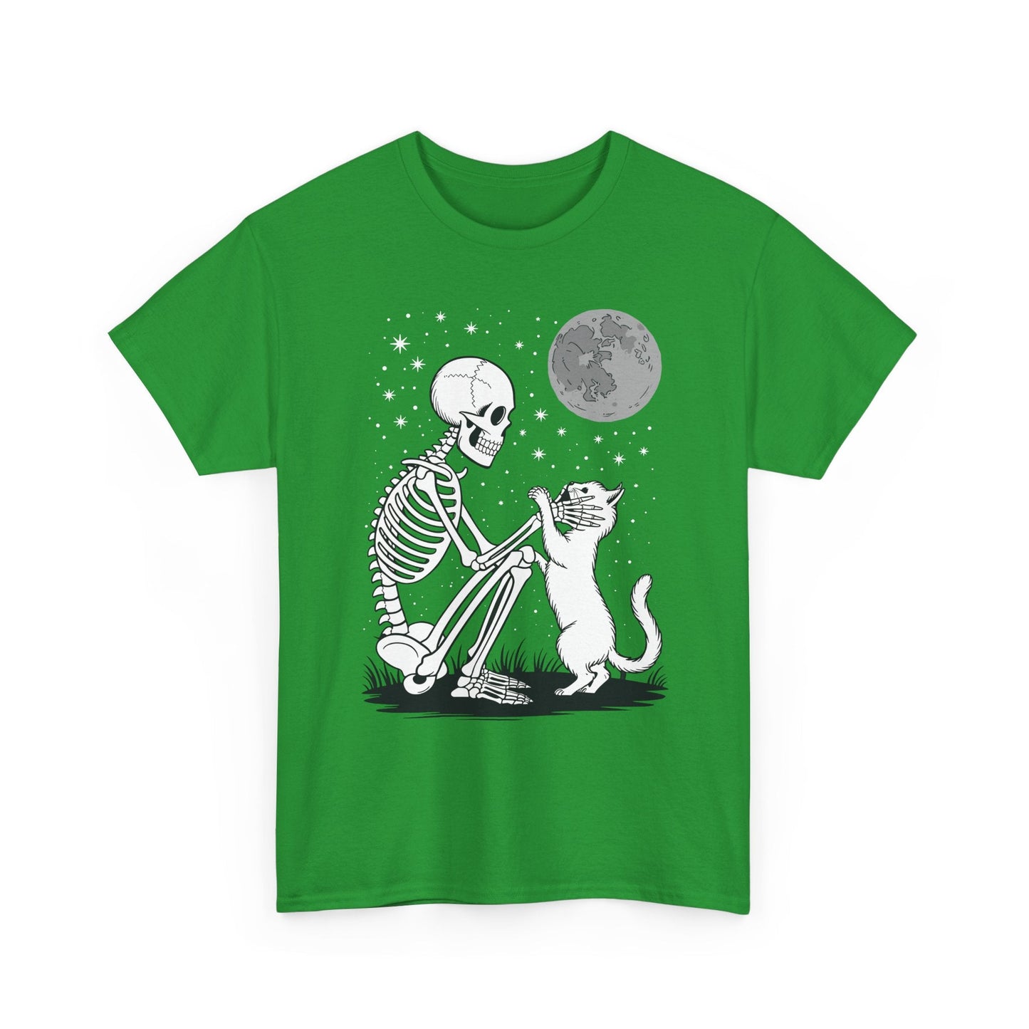 Skeleton Cat Skull Kitty Cute Goth Halloween Men Women T-Shirt