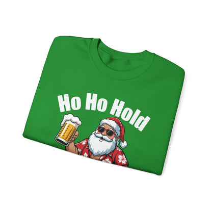 Funny Santa With Sunglasses And Beer Christmas in July Sweatshirt