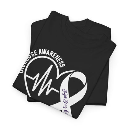 Overdose Awareness Month Heart Purple Ribbon Support T-Shirt