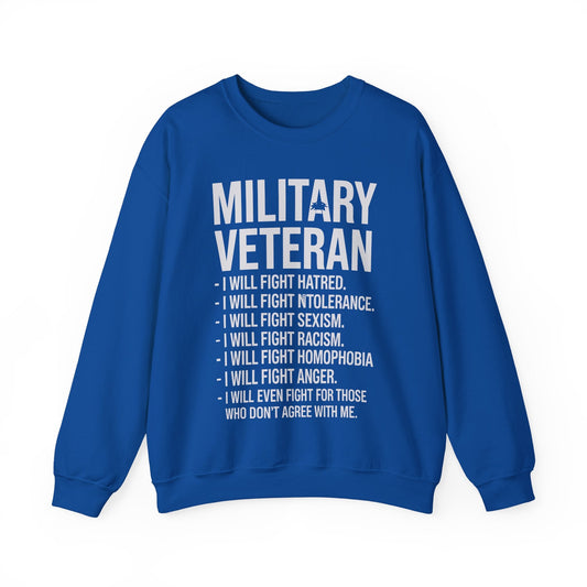 Military Veterans Against Trump 2025 Fight USA Election Sweatshirt