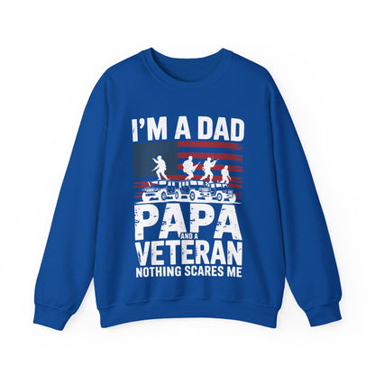 I'm A Dad Papa And Veteran Funny Retro Dad Papa Grandpa Sweatshirt