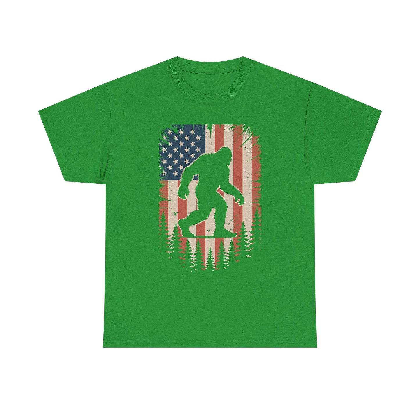 Bigfoot 4th of July Shirt American USA Flag Patriotic T-Shirt