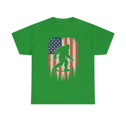 Bigfoot 4th of July Shirt American USA Flag Patriotic T-Shirt