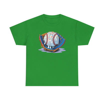 Baseball Drip Ice Cream Sprinkles Baseball Glove T-Shirt