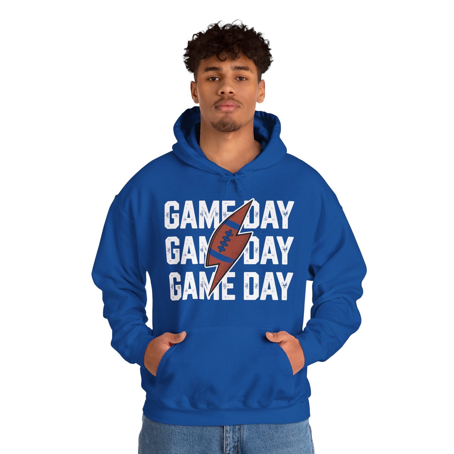 Vintage Game Day Football Lightning Bolt Funny Team Sport Hoodie