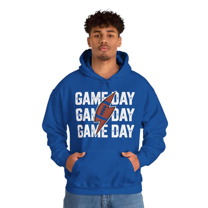 Vintage Game Day Football Lightning Bolt Funny Team Sport Hoodie