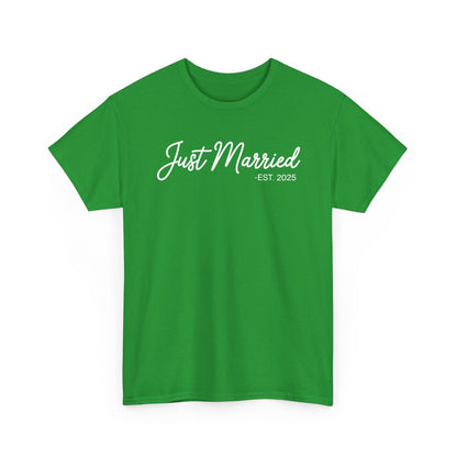 Just Married 2025 Honeymoon Wedding Couples Fiancee T-Shirt