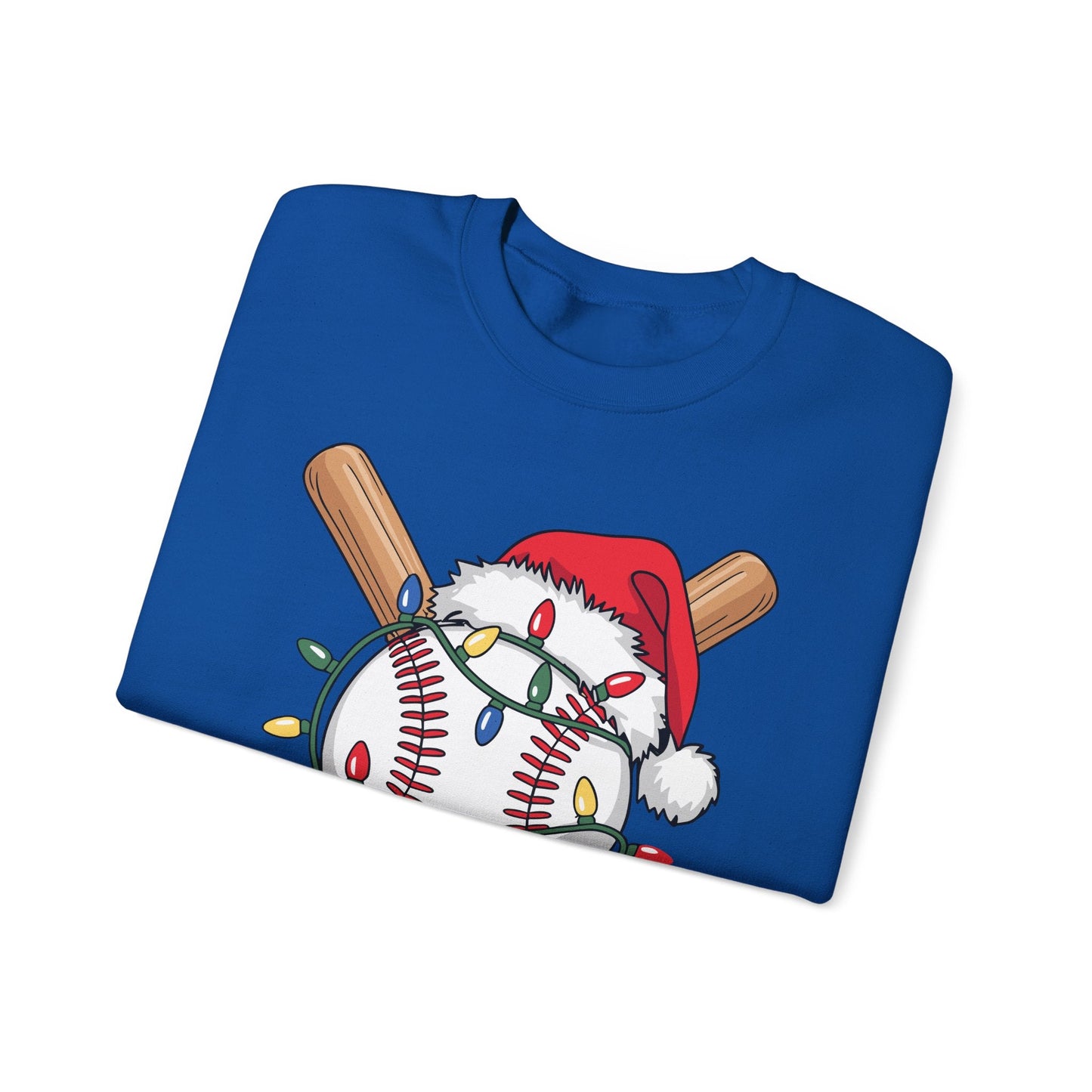 Santa Sports Design For Men Boys Christmas Baseball Player Sweatshirt