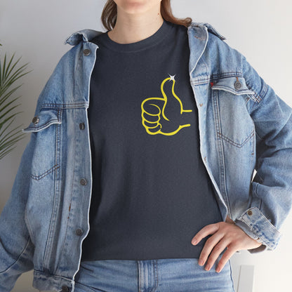 Funny Thumbs Up Emoji Graphic T-Shirt Positive Vibes Unisex Tee for Men and Women
