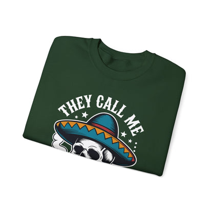 They Call Me El Jefe Mexican Sugar Skull Cinco De Mayo Sweatshirt