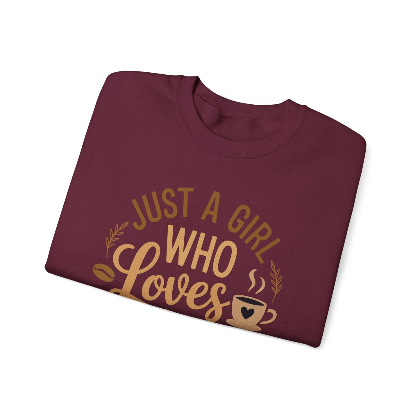 Just A Girl Who Loves Coffee Womens Coffee Lover Sweatshirt